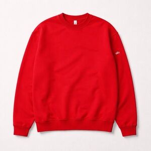 Alo Yoga Red Crewneck Sweatshirt